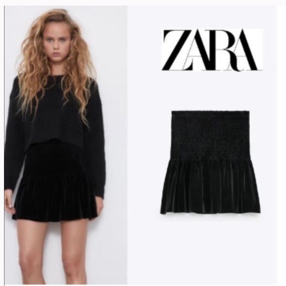 Zara Velvet Skirt - Picture 3 of 3